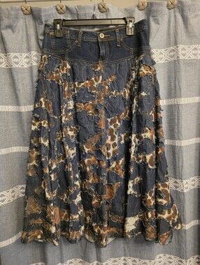 Isabel Denim Beautiful Custom Skirt Size 6